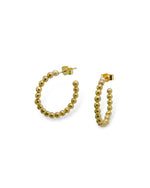 Nugget Hoop 9ct Gold Hoop Earrings Earrings Pruden and Smith   