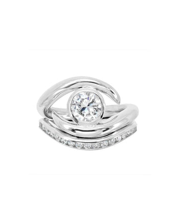 Spiky Platinum Shaped Eternity Ring Ring Pruden and Smith   