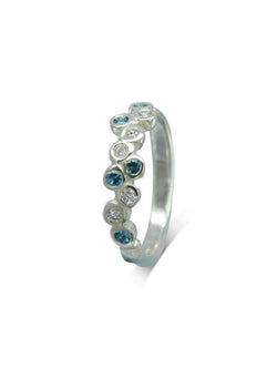 Water Bubbles Aquamarine Eternity Ring Ring Pruden and Smith   