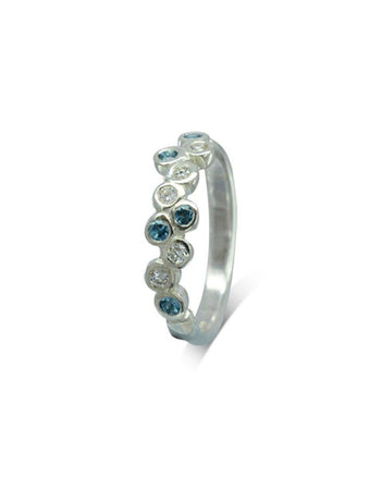 Water Bubbles Aquamarine Eternity Ring Ring Pruden and Smith   