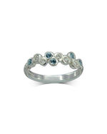 Water Bubbles Aquamarine Eternity Ring Ring Pruden and Smith Platinum  