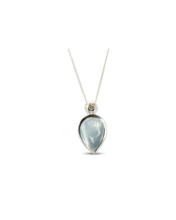 Aquamarine and Diamond Pendant Pendant Pruden and Smith   