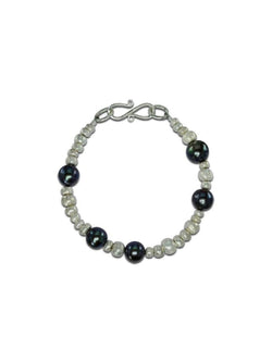 Nugget Silver and Black Oil Pearl Bracelet Bracelet Pruden and Smith   