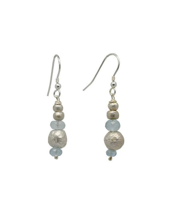 Nugget Blue Topaz Drop Earrings Earrings Pruden and Smith   