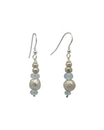 Nugget Blue Topaz Drop Earrings Earrings Pruden and Smith   