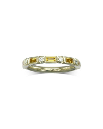 Yellow Sapphire Diamond Eternity Ring Ring Pruden and Smith   