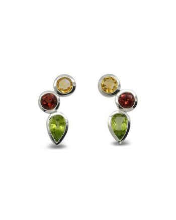 Rubover Citrine, Garnet and Peridot Earrings Earrings Pruden and Smith   