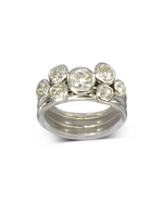 Rose Cut Diamond Stacking Ring Set Ring Pruden and Smith   