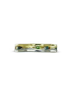 Trap Two Tone Green Diamond Ring Ring Pruden and Smith   