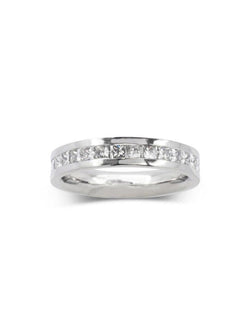 Princess Cut Channel Set Diamond Eternity Ring Ring Pruden and Smith   