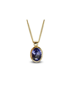 Sapphire 18ct Yellow Gold Pendant Pendant Pruden and Smith   