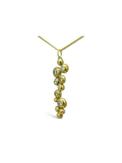 Nugget 9ct Yellow Gold and Diamond Pendant Pendant Pruden and Smith   