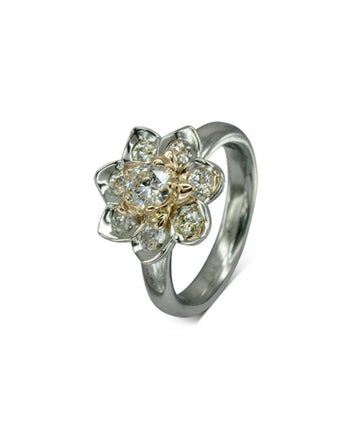 Lotus Flower Diamond Flower Cluster Ring Ring Pruden and Smith   