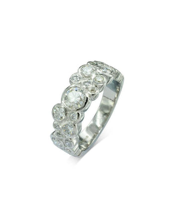 Water Bubbles Contemporary Diamond Eternity Ring Ring Pruden and Smith Platinum  