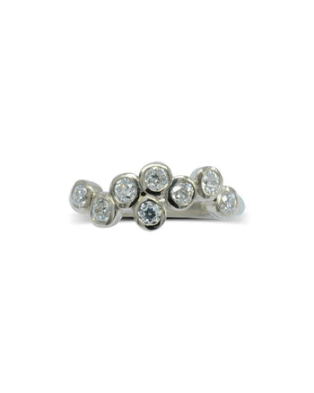 Water Bubbles Offset Diamond Ring (Large) Ring Pruden and Smith   