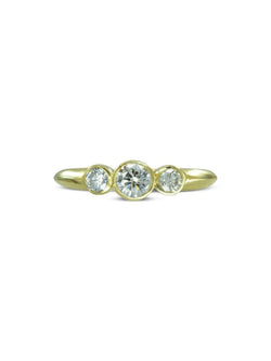 Dainty Trilogy Diamond 9ct Gold Engagement Ring Ring Pruden and Smith   