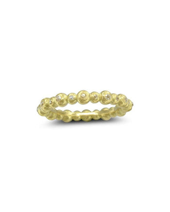 Nugget Dainty Yellow Gold Diamond Eternity Ring Ring Pruden and Smith   