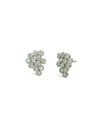 Diamond Bubbles White Gold Cluster Stud Earrings Earrings Pruden and Smith   