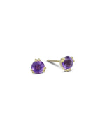 Double Claw Amethyst Stud Earrings Earrings Pruden and Smith 9ct Yellow Gold  