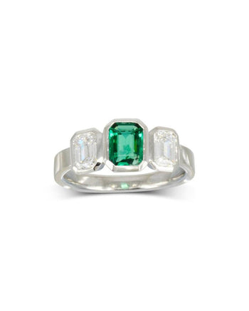 Trilogy Emerald and Diamond Ring Ring Pruden and Smith   