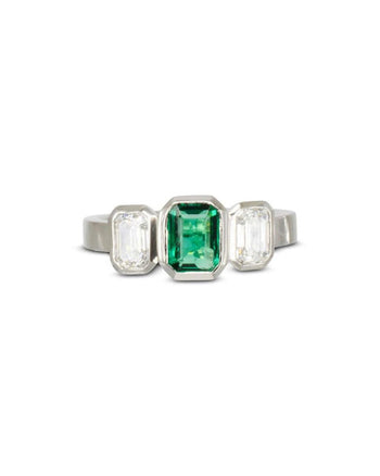 Trilogy Emerald and Diamond Ring Ring Pruden and Smith   