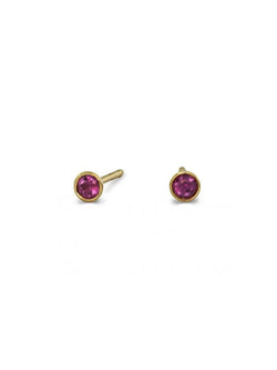 18ct Yellow Gold and Ruby Stud Earrings Earrings Pruden and Smith   