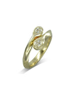 Moi et Toi 9ct Gold Diamond Ring Ring Pruden and Smith 9ct Yellow Gold  