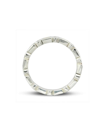 Dainty Alternating Baguette and Round Diamond Eternity Ring Ring Pruden and Smith   