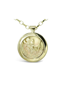 St Christopher Solid Gold Pendant Pendant Pruden and Smith   