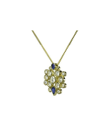 Water Bubbles Cluster Sapphire Diamond Bubbles Cluster Pendant Pendant Pruden and Smith   