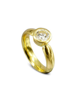 18ct Yellow Gold Solitaire Engagement Ring Ring Pruden and Smith   