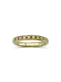 Alternating Ruby Diamond Slim Eternity Ring Ring Pruden and Smith   