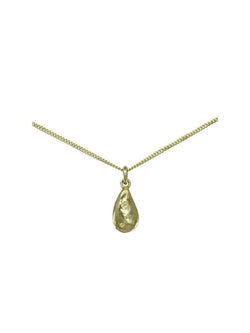 Hammered Teardrop 9ct Yellow Gold Pendant Pendant Pruden and Smith   