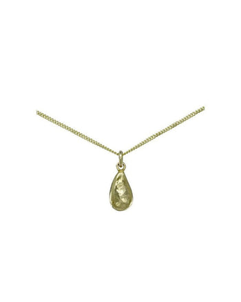 Hammered Teardrop 9ct Yellow Gold Pendant Pendant Pruden and Smith   