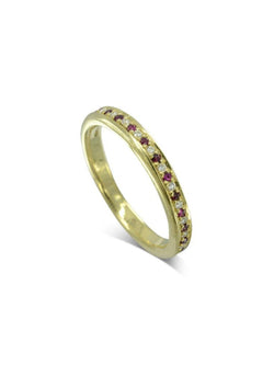 Alternating Ruby Diamond Slim Eternity Ring Ring Pruden and Smith   