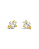 Nugget Multi Silver and Gold Stud Earrings Earrings Pruden and Smith   