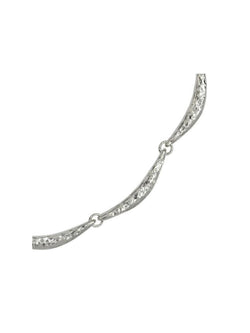 Hammered Silver Crescent Necklace Necklace Pruden and Smith   