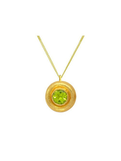 Hammered Roman Peridot Pendant Pendant Pruden and Smith   