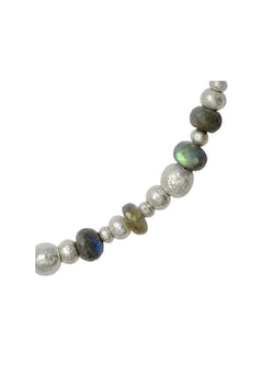 Random Silver Nugget Labradorite Necklace Necklace Pruden and Smith   