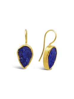 Lapis Lazuli Drop Earrings (15mm) Earrings Pruden and Smith   