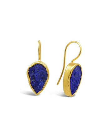 Lapis Lazuli Drop Earrings (15mm) Earrings Pruden and Smith   
