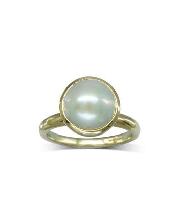 Pearl 9ct Gold Stacking Ring (Large) Ring Pruden and Smith 9ct Yellow Gold  