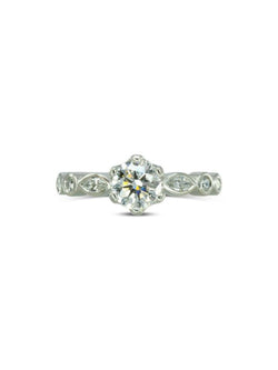 Marquise Diamond Platinum Band Solitaire Engagement Ring Ring Pruden and Smith   