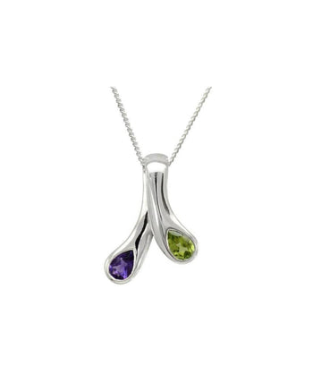 Moi et Toi Amethyst and Peridot Pendant Pendant Pruden and Smith   