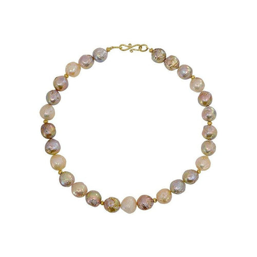 Gold Nugget Baroque Pearl Necklace Necklace Pruden and Smith   