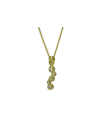 Water Bubbles 9ct Yellow Gold Diamond Pendant Pendant Pruden and Smith   