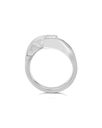 Flat Twist Korloff Cut Diamond Engagement Ring Ring Pruden and Smith   