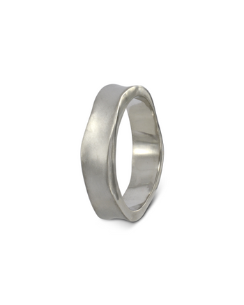 Side Hammered Brushed Finished Wedding Ring (5mm) Ring Pruden and Smith Platinum  