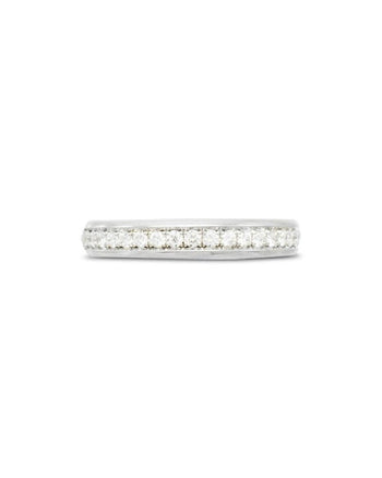 Pavé Diamond Platinum Eternity Ring Ring Pruden and Smith   