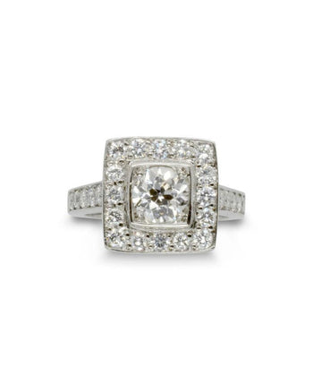 Double Diamond and Pavé Diamond Cluster Ring Ring Pruden and Smith   